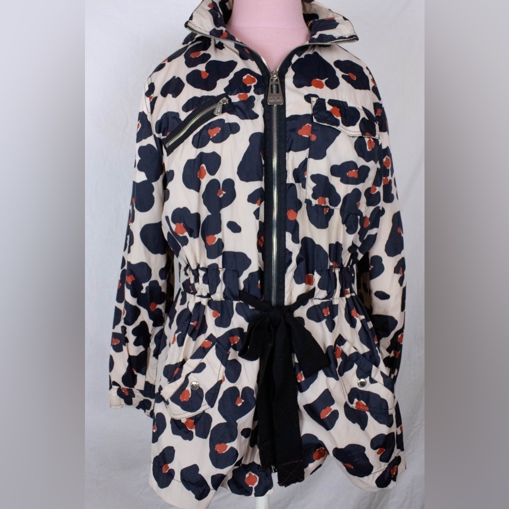 Sonia By Sonia Rykiel  All Over Blossom Print / Leopard Print Rain Mac